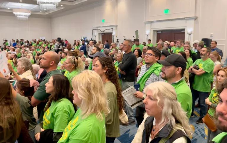 Arden homeowners gathered at a town hall meeting organized by Sara Baxter